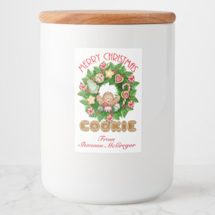 Merry Christmas Cookie Label