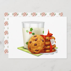 Merry Christmas Cookies for Santa Holiday Card