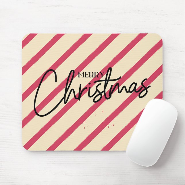 Merry Christmas Cool calligraphy letters Candy Mouse Pad (With Mouse)