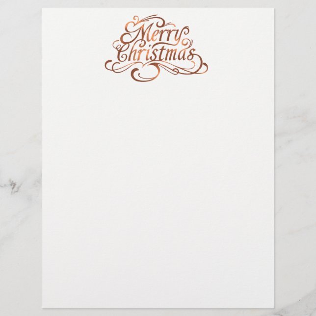 Merry Christmas copper-look script design (Front)