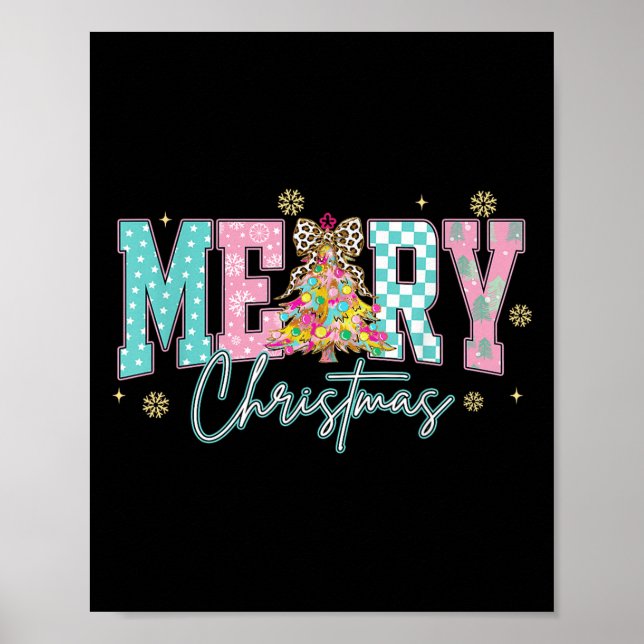 Merry Christmas Coquette, Retro Nk Christmas Men W Poster (Front)