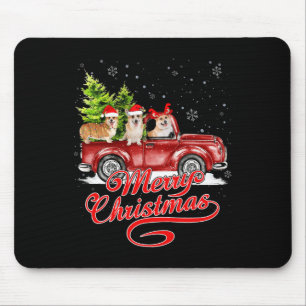 Merry Christmas Corgi Dogs Lovers Santa Reindeer R Mouse Pad