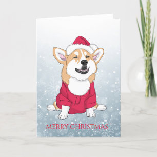 Merry Christmas Corgi Holiday Card