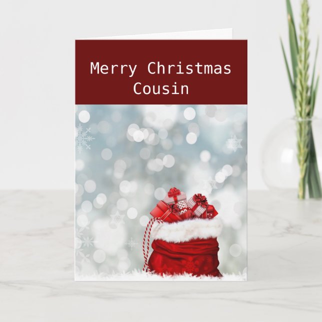 *MERRY CHRISTMAS* ***COUSIN*** Holiday Card (Front)