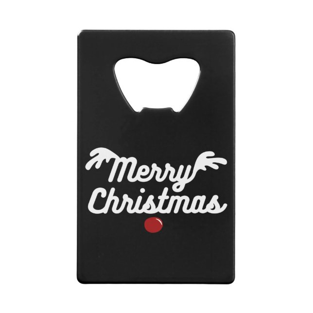 Merry Christmas Credit Card Bottle Opener (Front)