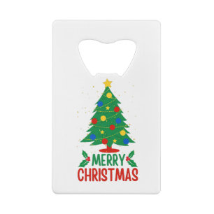 Merry Christmas Credit Card Bottle Opener