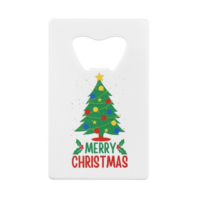 Merry Christmas Credit Card Bottle Opener (Back)