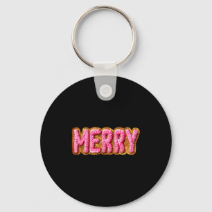 Merry Christmas Crochet Xmas Pajamas Cozy Holiday Keychain