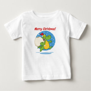 Merry Christmas Crocodile Santa   Holidays Baby T-Shirt