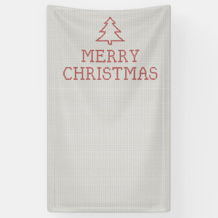 Merry Christmas cross stitch sign
