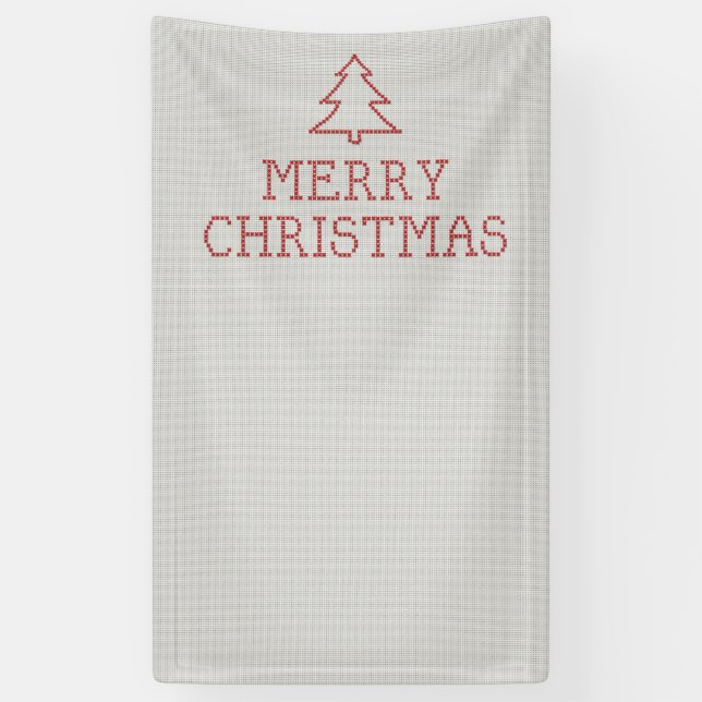 Merry Christmas cross stitch sign (Vertical)