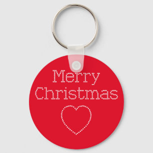 Merry Christmas cross stitch sign Keychain