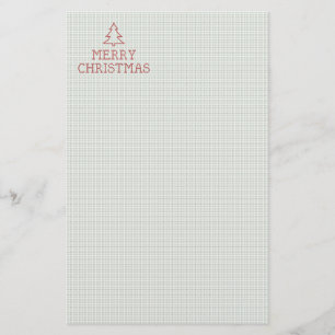 Merry Christmas cross stitch sign Stationery