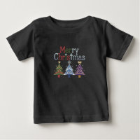 Merry Christmas Cross Xmas Tree Retro