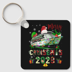 Merry Christmas Cruisemas Santa Elf Cruise Ship Lo Keychain