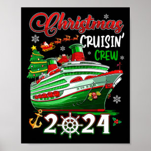 Merry Christmas Cruisin' Crew 2024 Xmas Cruise Paj Poster