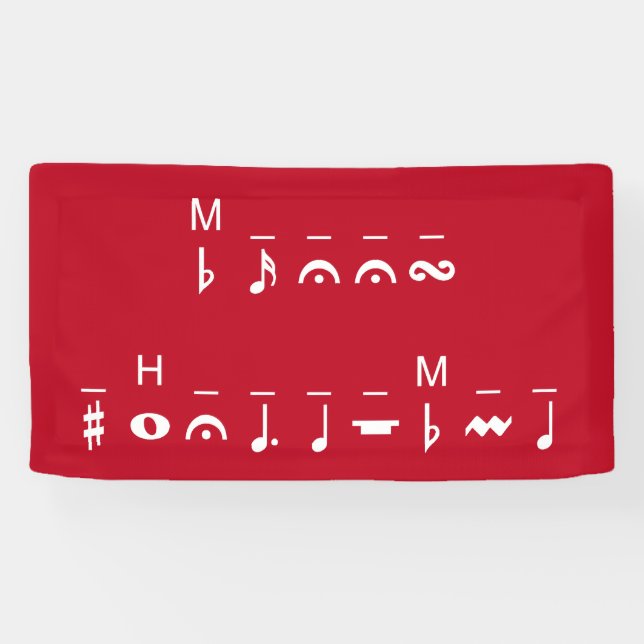Merry Christmas Cryptogram Banner (Horizontal)