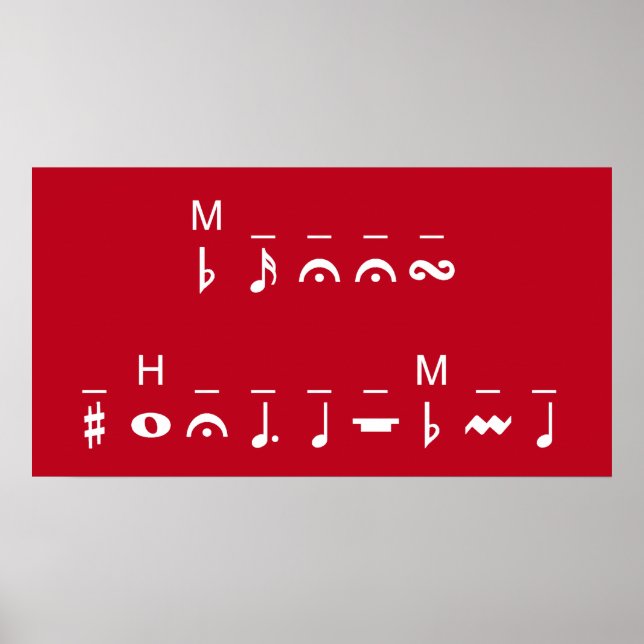 Merry Christmas Cryptogram Poster (Front)