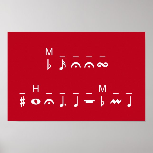 Merry Christmas Cryptogram Poster (Front)