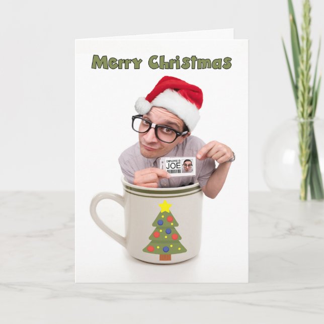 Merry Christmas Cup of Joe Coffee Gift Card Holder (Front)