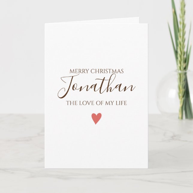 Merry Christmas CUSTMIZE TO THE ONE YOUR LOVE Card (Front)