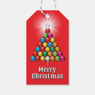 Merry Christmas Custom Golf Monogram Design Gift Tags