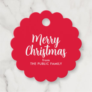 Merry Christmas Custom Handwritten Script Template Favour Tags