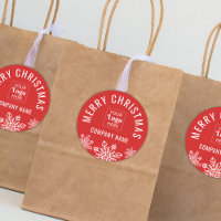 Merry Christmas Custom Logo Company Name Red