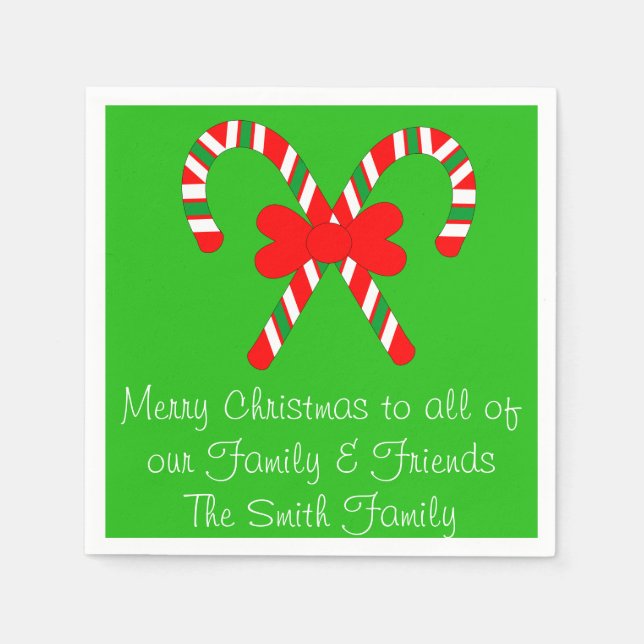 Merry Christmas Custom Napkins (Front)