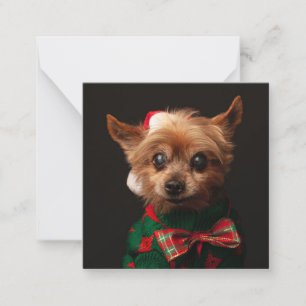 Merry Christmas custom pet photo simple sweet Card