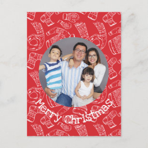 Merry Christmas Custom Photo and Text Holiday   Postcard