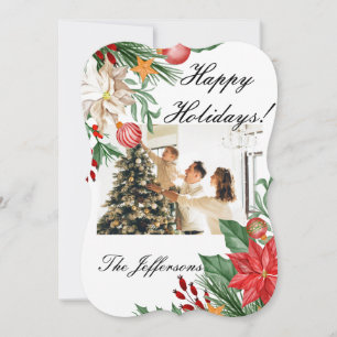 Merry Christmas Custom Photo Greeting Card