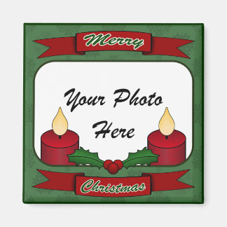 Merry Christmas! Custom Photo Magnet