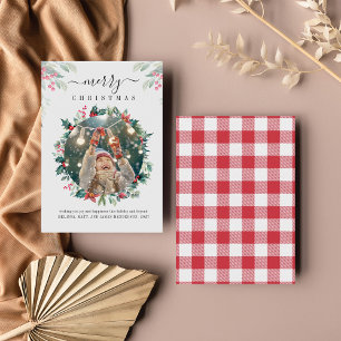 Merry Christmas Custom Photo Mistletoe Card