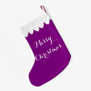 Merry Christmas Custom Purple Christmas Stockings