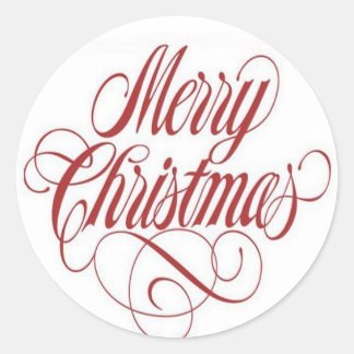 Merry Christmas! Custom Round Sticker