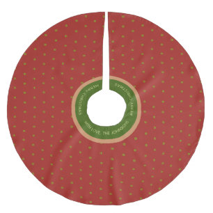 Merry Christmas Custom Text Brushed Polyester Tree Skirt