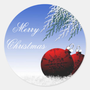 Merry Christmas Customizable Holiday Cards Seals