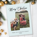 Merry Christmas customized photo holidays Holiday Postcard<br><div class="desc">Merry Christmas,  customized photo holiday postcard.</div>