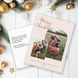 Merry Christmas customized photo holidays Holiday Postcard<br><div class="desc">Merry Christmas,  customized photo holiday postcard.</div>