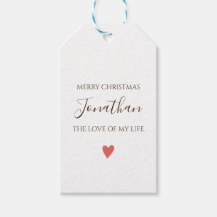 Merry Christmas customized TO YOUR LOVE   Gift Tags