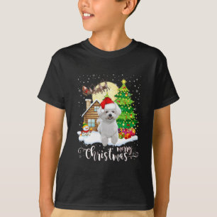 Merry Christmas Cute Bichon Frise Santa With Xmas T-Shirt