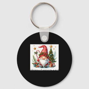 Merry Christmas Cute Christmas Gnome And More  Keychain