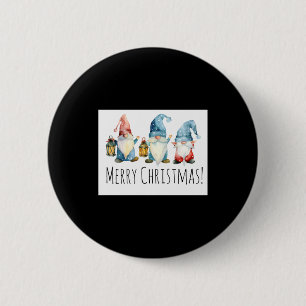 Merry Christmas Cute Christmas Gnomes 2 Inch Round Button