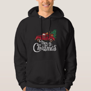 Merry Christmas cute Christmas Tree Truck Hoodie