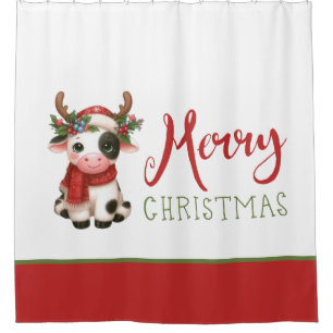 Merry Christmas cute cow 