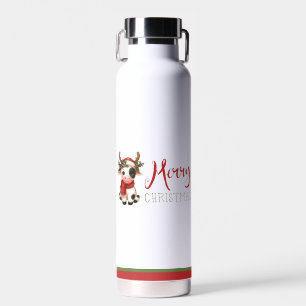 Merry Christmas cute cow  Water Bottle