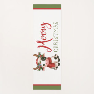 Merry Christmas cute cow Yoga Mat