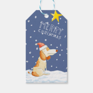 Merry Christmas - Cute dog Gift Tags