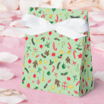 Merry Christmas Cute Doodle Whimsical Pattern  Favor Box<br><div class="desc">Hope you like this holiday design. Click "personalize" to edit and change the background colors. Check my shop for more matching items like greeting cards, gift tags, stickers, mugs, towels, tissue paper as well as other holiday patterns. Thanks for shopping with me! if you'd like something custom let me know!...</div>